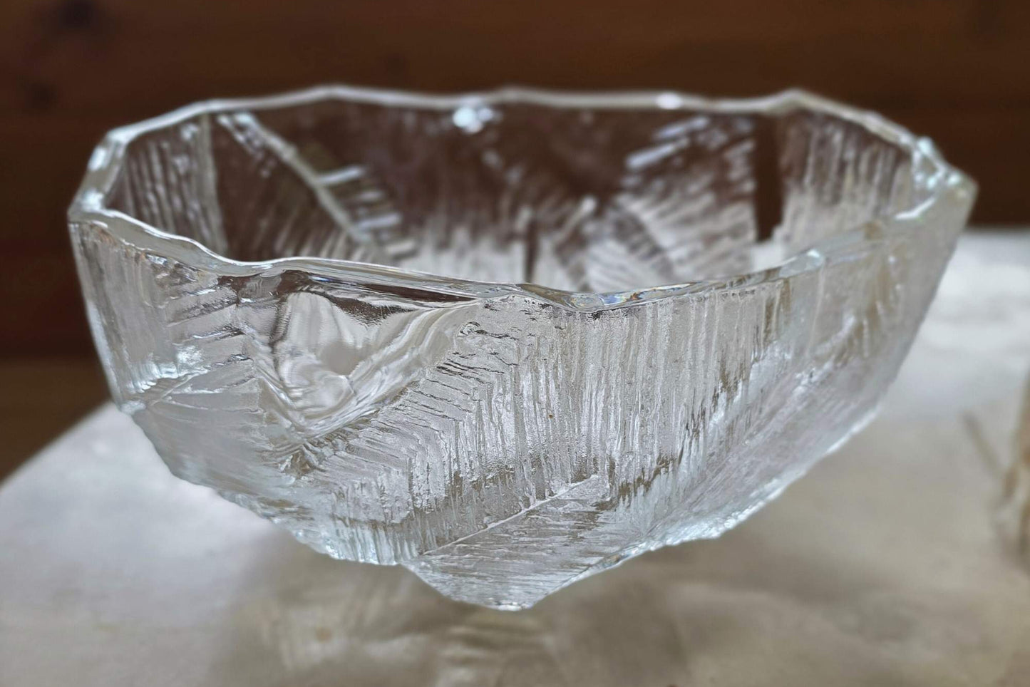 Vintage | Brutalist Hoya Crystal 'Iceberg' Bowl
