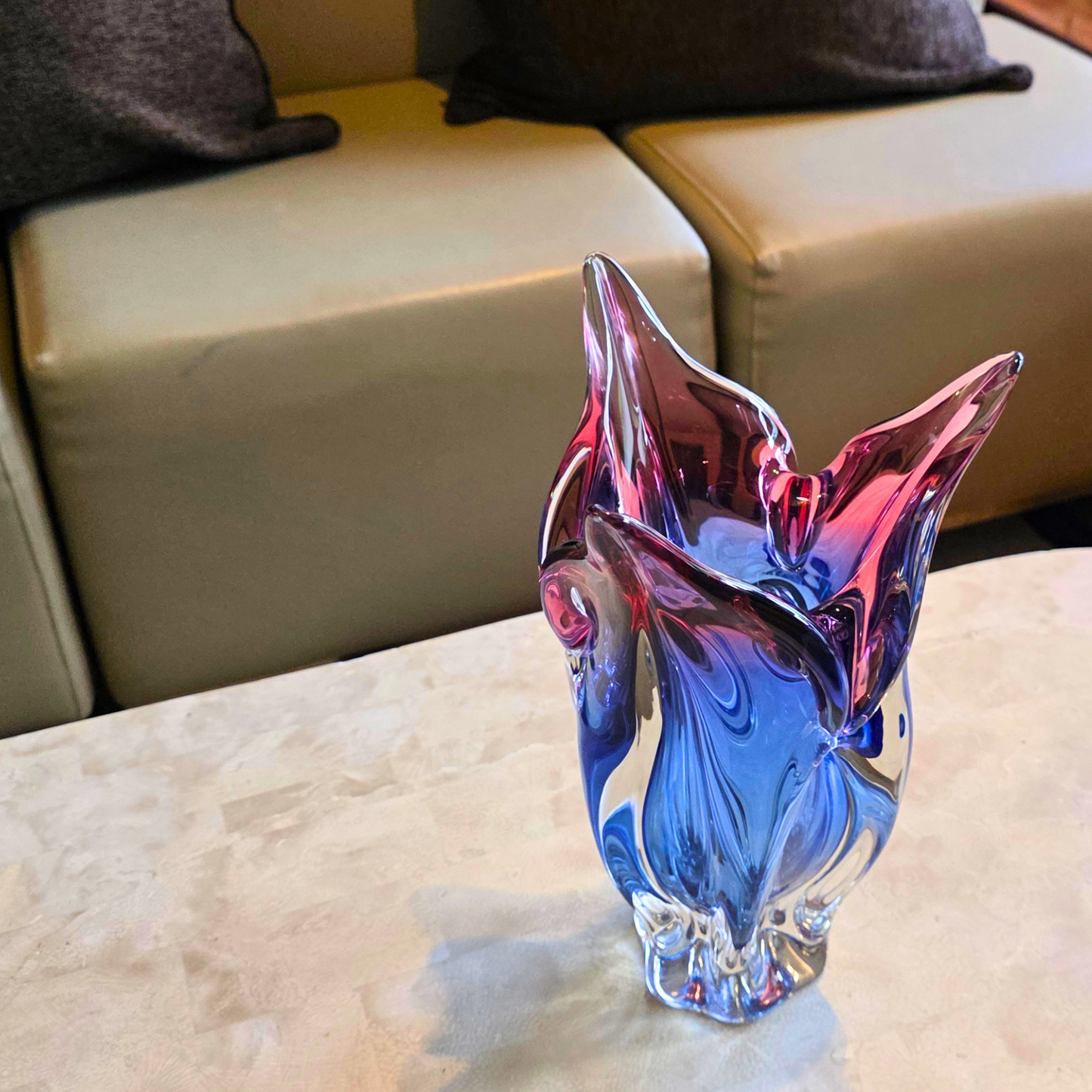 Vintage Czech Art Glass Vase attributed to Josef Hospodka