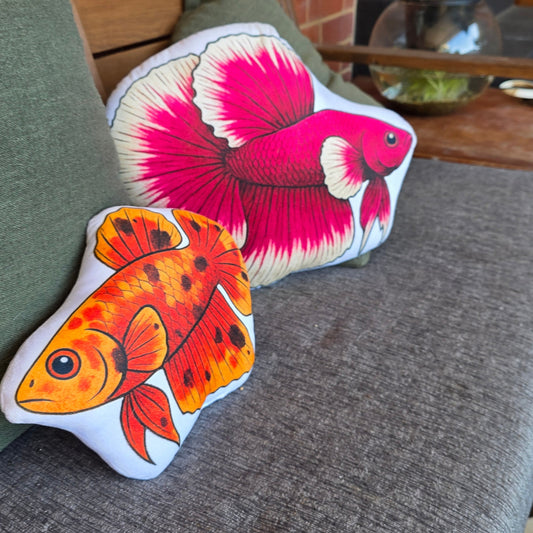 FAWNE Calico Shortfin Betta Fish Cushion - 30cm