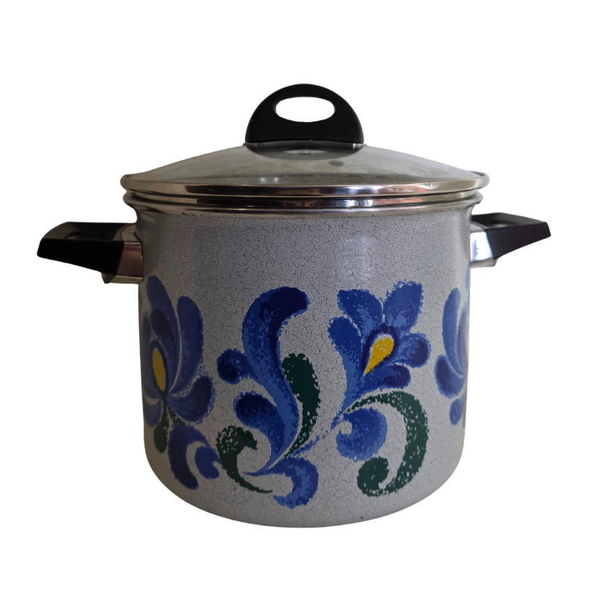 Vintage | Large Enamel Cooking Pot - Made in Italy - Monela