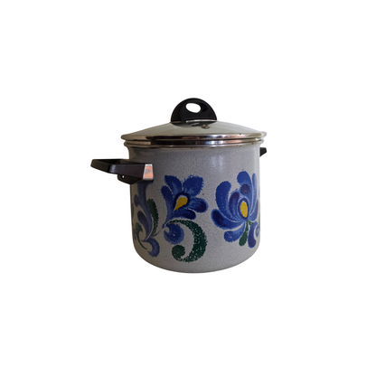 Vintage | Large Enamel Cooking Pot - Made in Italy - Monela - FAWNE