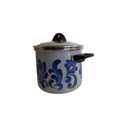 Vintage | Large Enamel Cooking Pot - Made in Italy - Monela - FAWNE