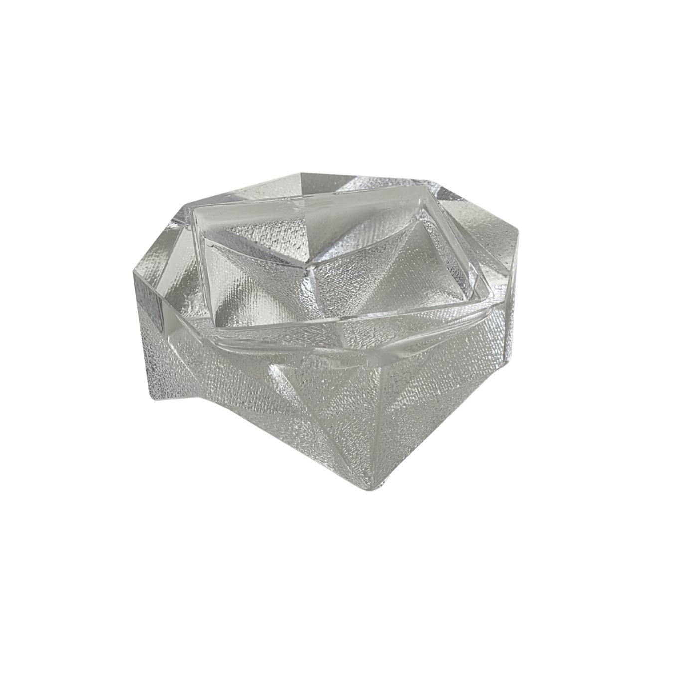 Vintage | King Star - Hand Cut Faceted Glass Bowl