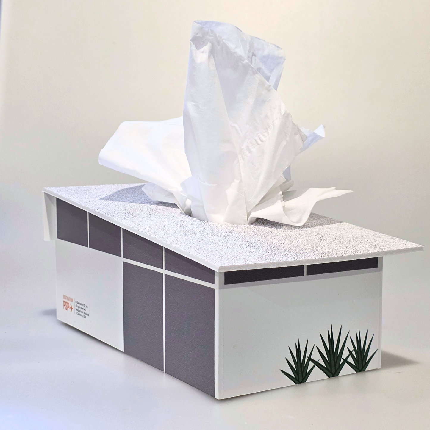 Wedge House - Mid-Century Modern - Tissue Box Cover