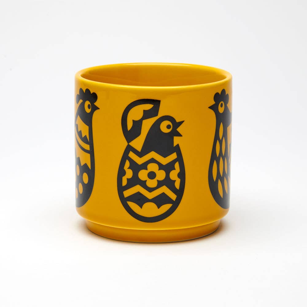 Magpie x Hornsea - Mug - Chicken Family - Yellow