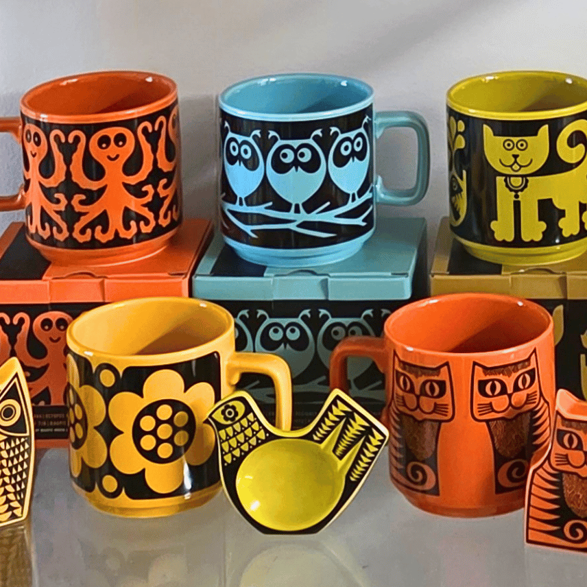 Magpie x Hornsea Mug Cat Orange