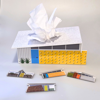 Wedge House - Mid-Century Modern - Tissue Box Cover