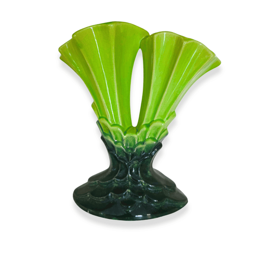 Vintage | Green Glaze Art Deco Style - Casey Ware 107 Pottery Vase - FAWNE