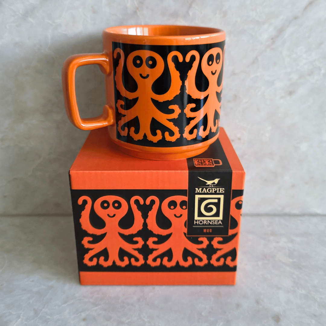 Hornsea - Mug - Octopus - Orange Red