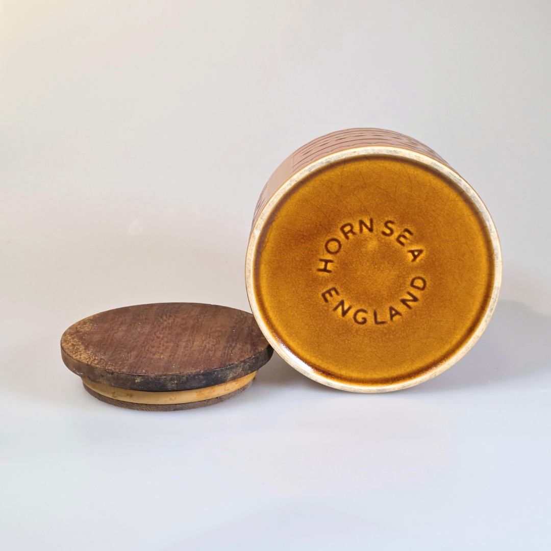 Vintage Hornsea | Small Coffee Canister - Saffron - Yellow and Pink