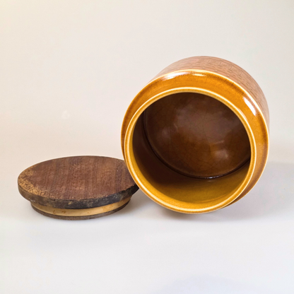 Vintage Hornsea | Small Coffee Canister - Saffron - Yellow and Pink