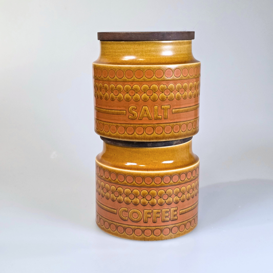 Vintage Hornsea | Small Coffee Canister - Saffron - Yellow and Pink