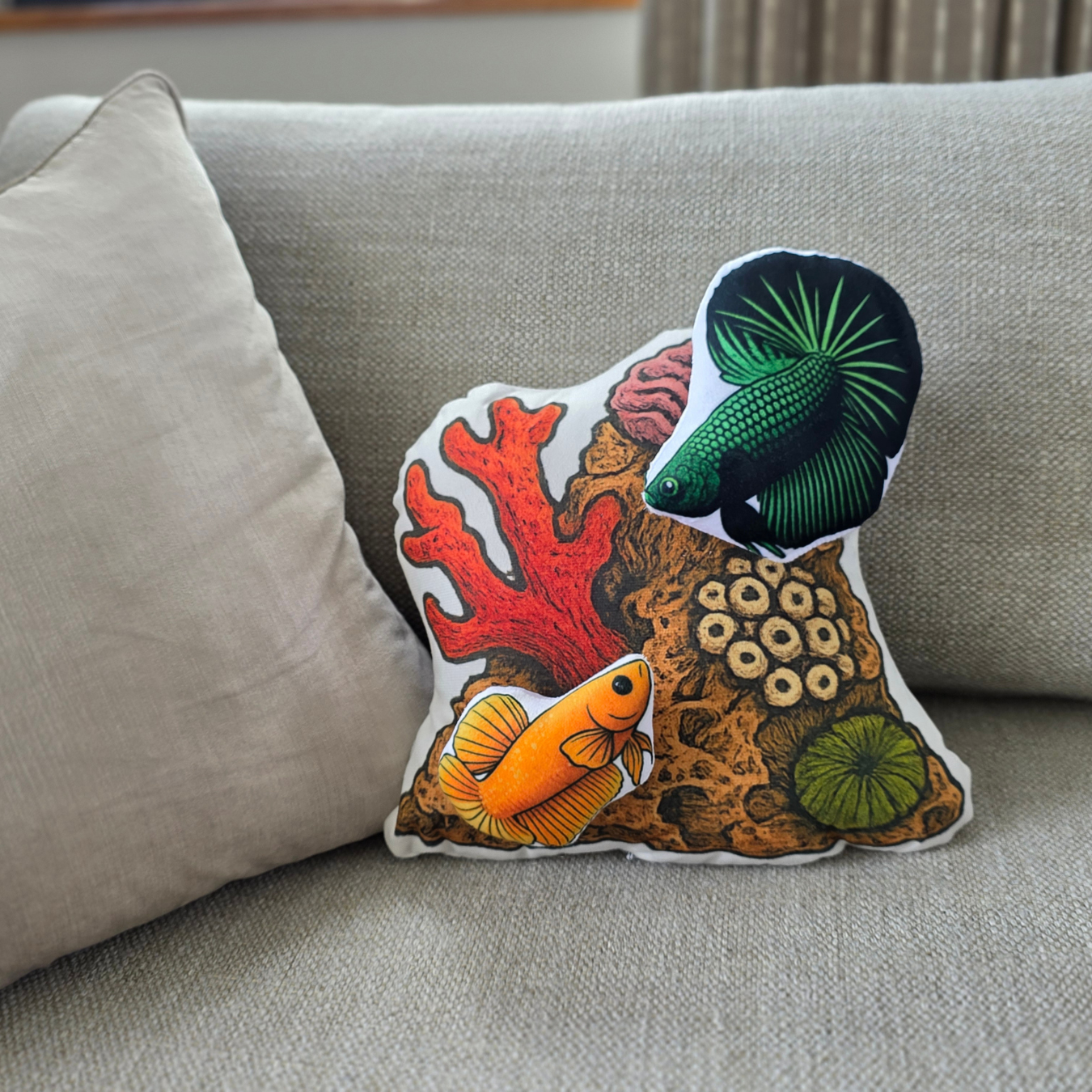 Betta Lovers Fish-Shaped Cushion | FAWNE Limited Edition
