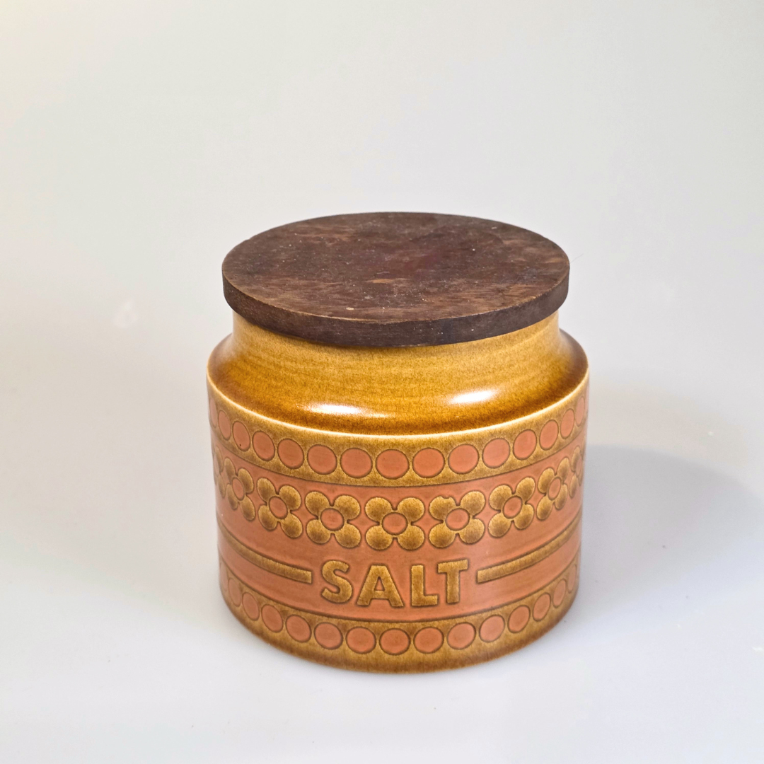 Vintage Hornsea | Small Salt Canister - Saffron - Yellow and Pink