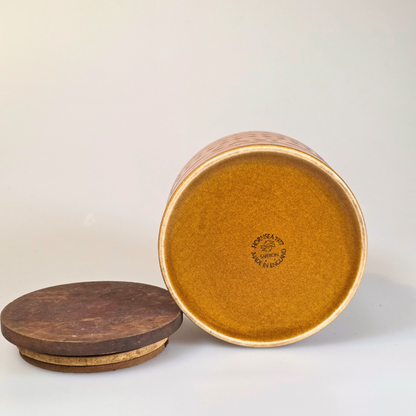Vintage Hornsea | Small Salt Canister - Saffron - Yellow and Pink