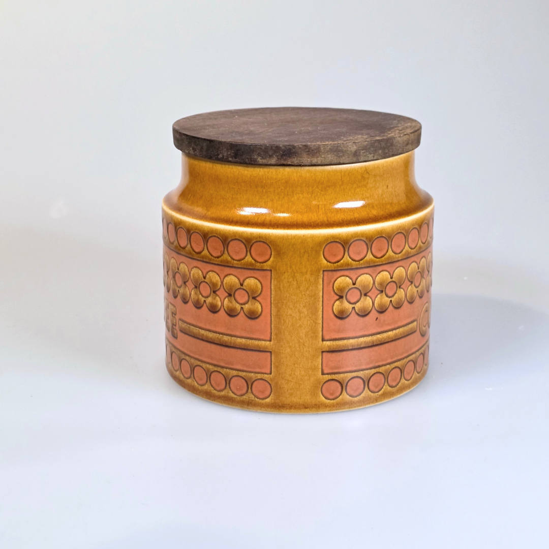 Vintage Hornsea | Small Salt Canister - Saffron - Yellow and Pink