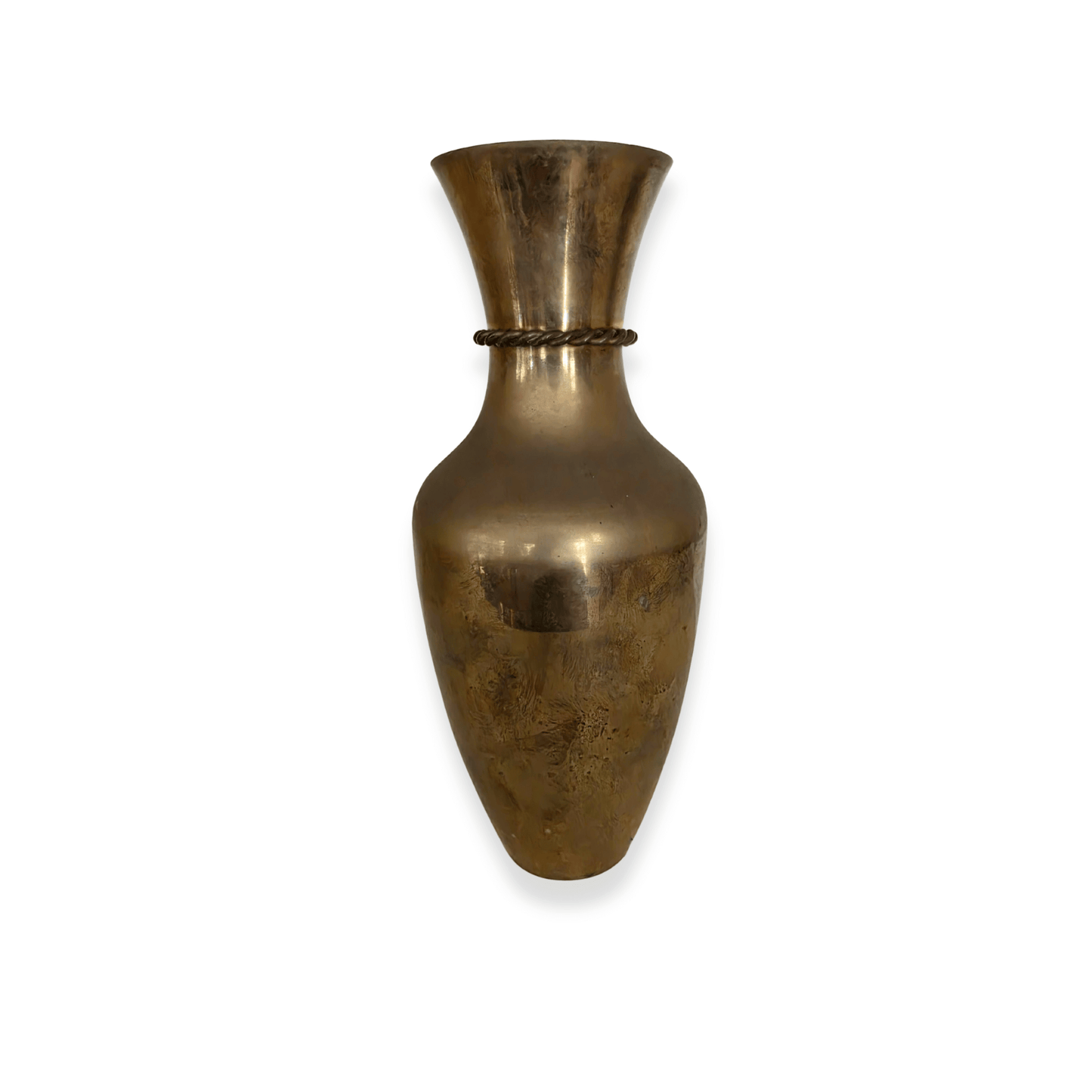 Vintage | Brass Vase with Twisted Rope Detail - FAWNE