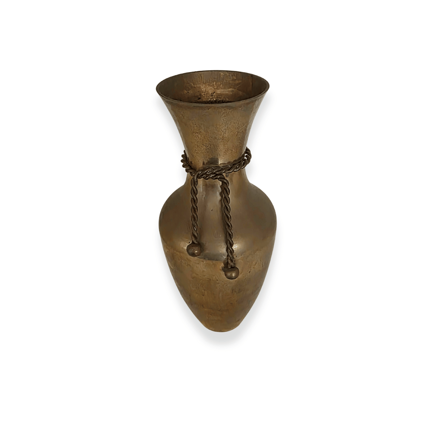 Vintage | Brass Vase with Twisted Rope Detail - FAWNE