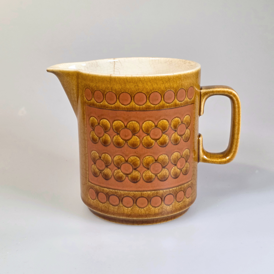 Vintage Hornsea | Large Pitcher - Saffron - Yellow and Pink