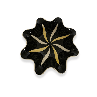 Vintage | Staffordshire Shorter & Sons Yellow and Black Starburst Bowl - FAWNE