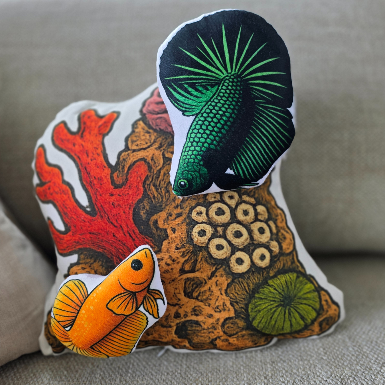 Betta Lovers Fish-Shaped Cushion | FAWNE Limited Edition