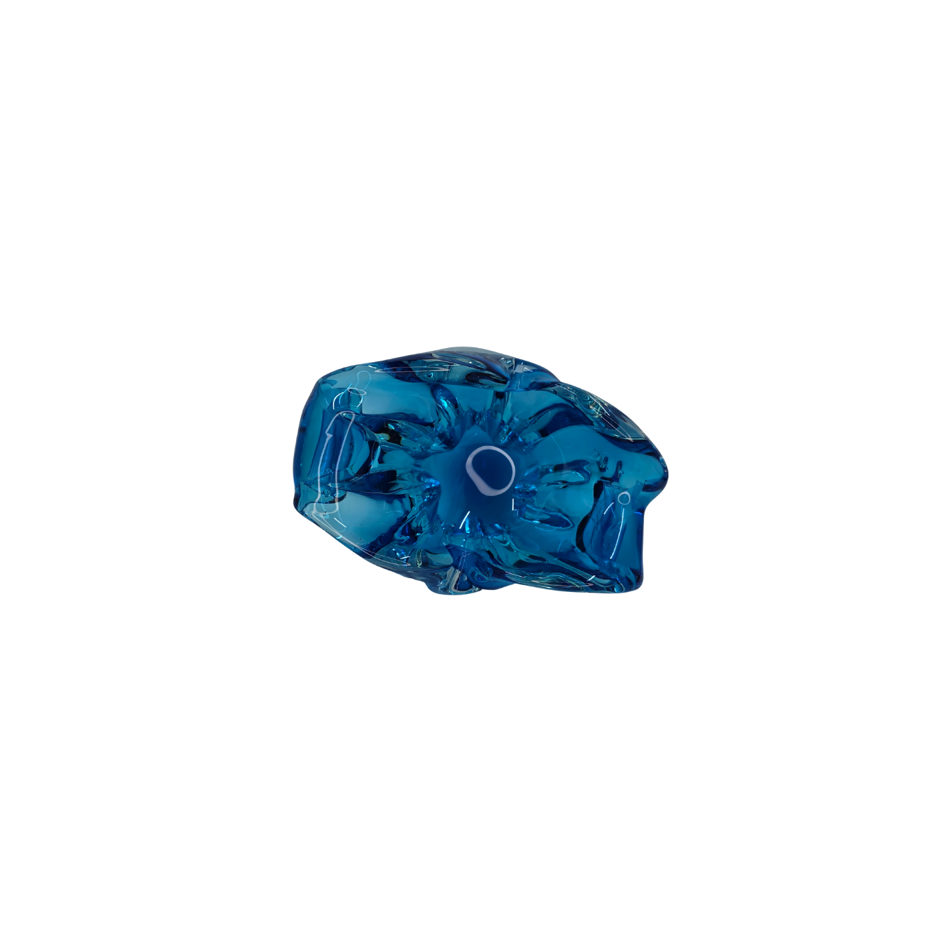 Vintage | Dark Blue & Clear - Art Glass Bowl