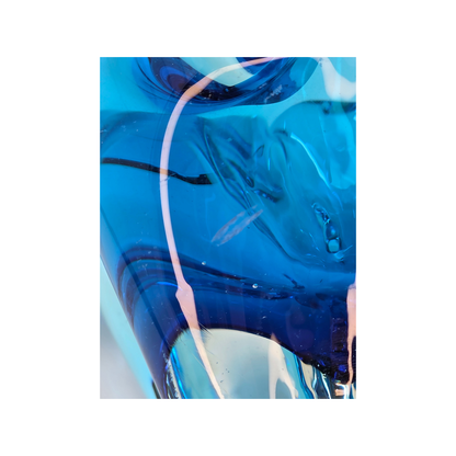Vintage | Dark Blue & Clear - Art Glass Bowl - FAWNE