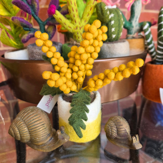 Sunshine Bloom - Hand Felted - Artificial Plant Decoration - Medium