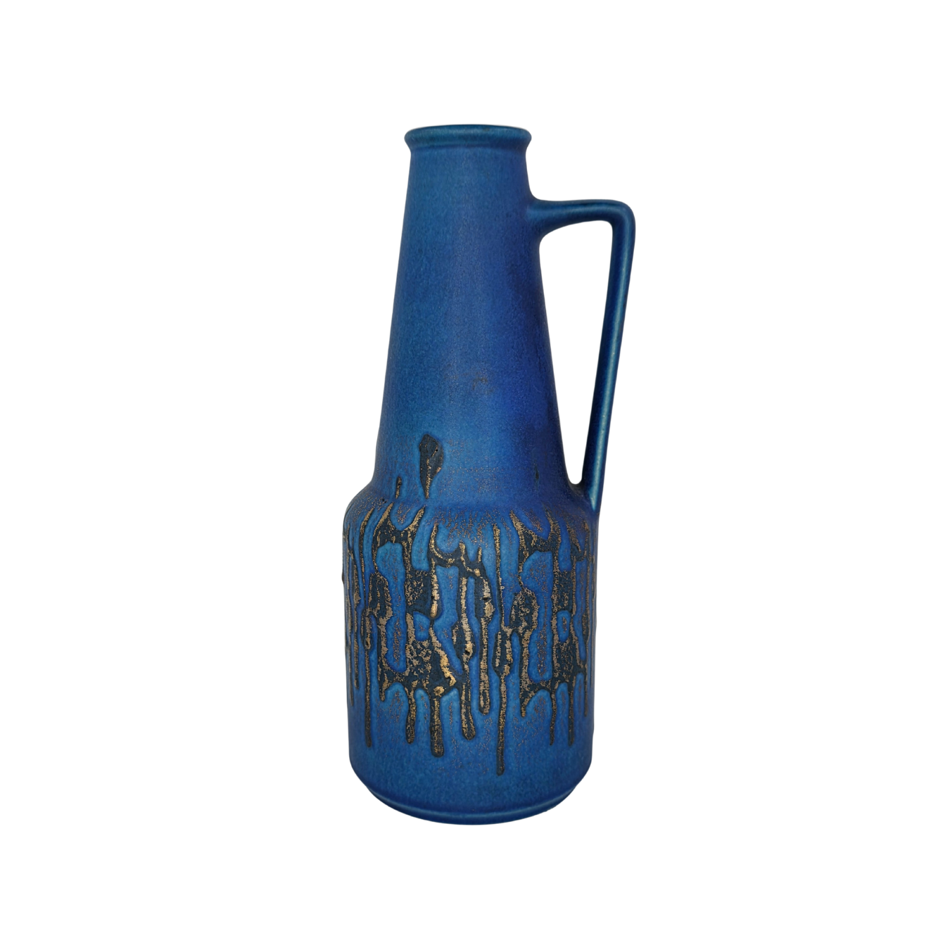 Vintage | Rare Blue Fat Lava - West German Vase | Dumler and Breiden