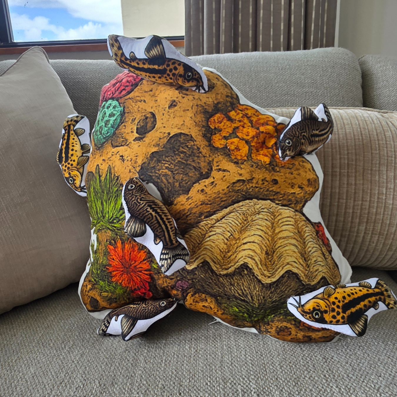 Corydora Catfish-Shaped Cushion | FAWNE Limited Edition