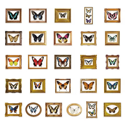 Oh My Butterfly - Transparent Vintage Frame Sticker Set - FAWNE