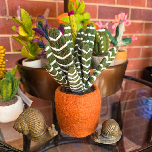 Aloe Vera -  - Hand Felted - Artificial Plant Decoration - Large