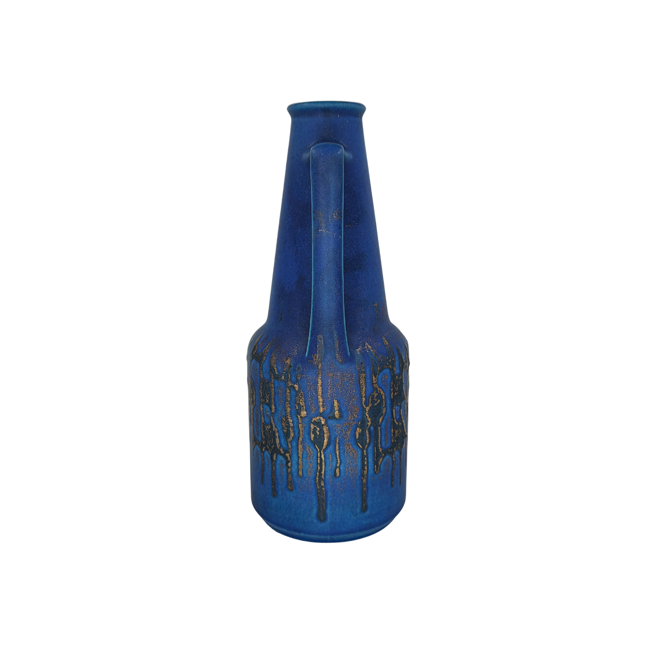 Vintage | Rare Blue Fat Lava - West German Vase | Dumler and Breiden