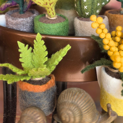 Ostrich Fern - Hand Felted -Artificial Plant Decoration - Small