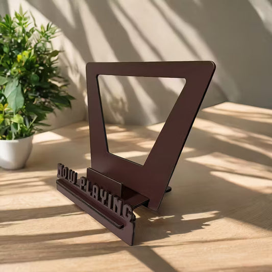 Now Playing - Vinyl Record Display Stand - Wooden Music Organiser