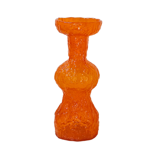 Vintage | Orange - Japanese Bark Glass Vase