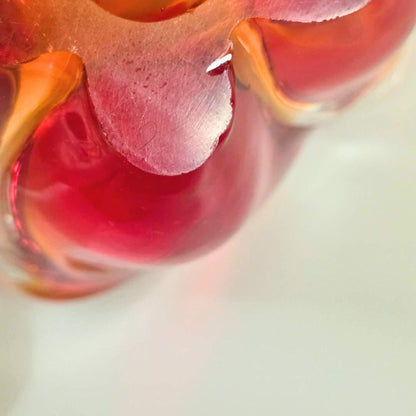Vintage | Orange & Clear - Thick Art Glass Bowl