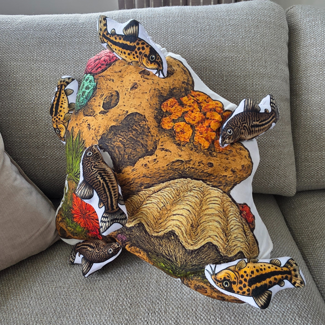 Corydora Catfish-Shaped Cushion | FAWNE Limited Edition