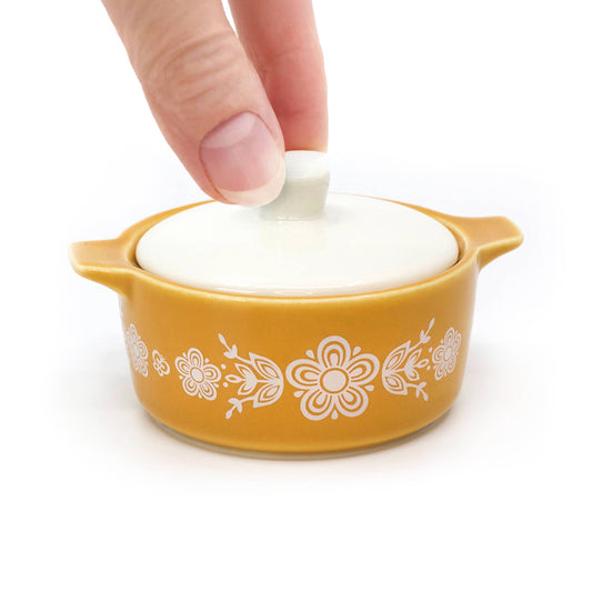 Butterfly Gold | Pyrex Inspired | Ceramic Trinket Box