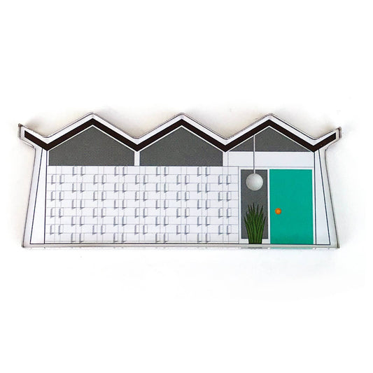 Folded Plate House - Palm Springs Architectural Magnet - Free Shipping