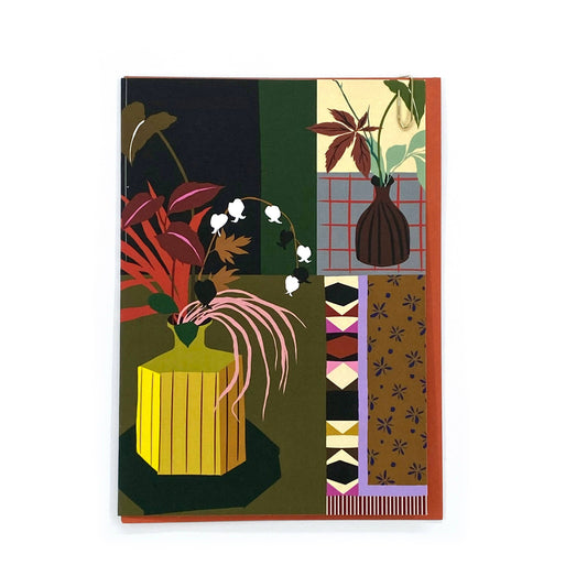 Botanical Abstract Interiors | Foiled FSC Greeting Card