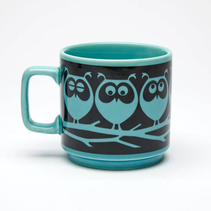 Magpie x Hornsea Mug Owls on Branch Teal