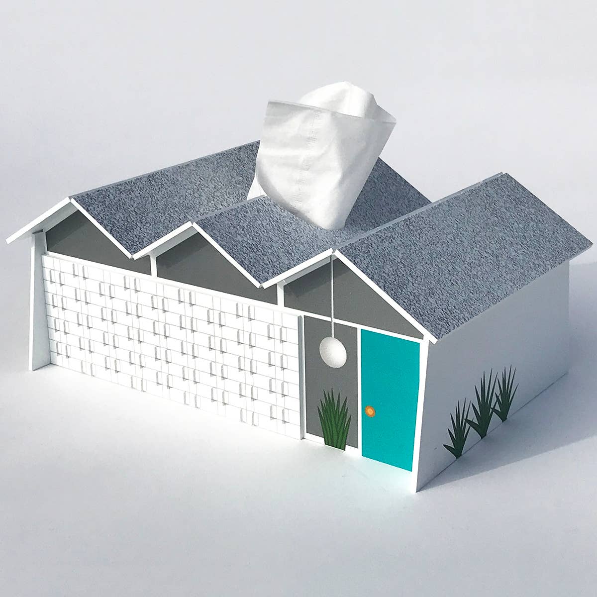 Folded Plate Roof -  Mid-Century Modern - Tissue Box Cover