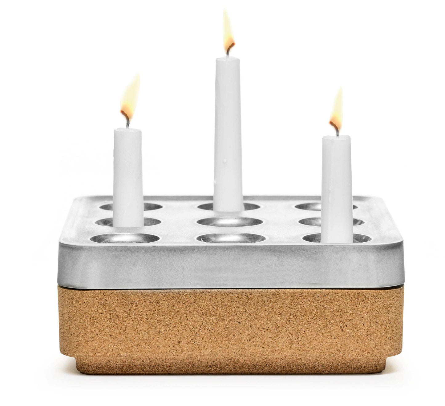 Square Cork Bowl – for 9 Candle – Natural Cork – Stumpastaken