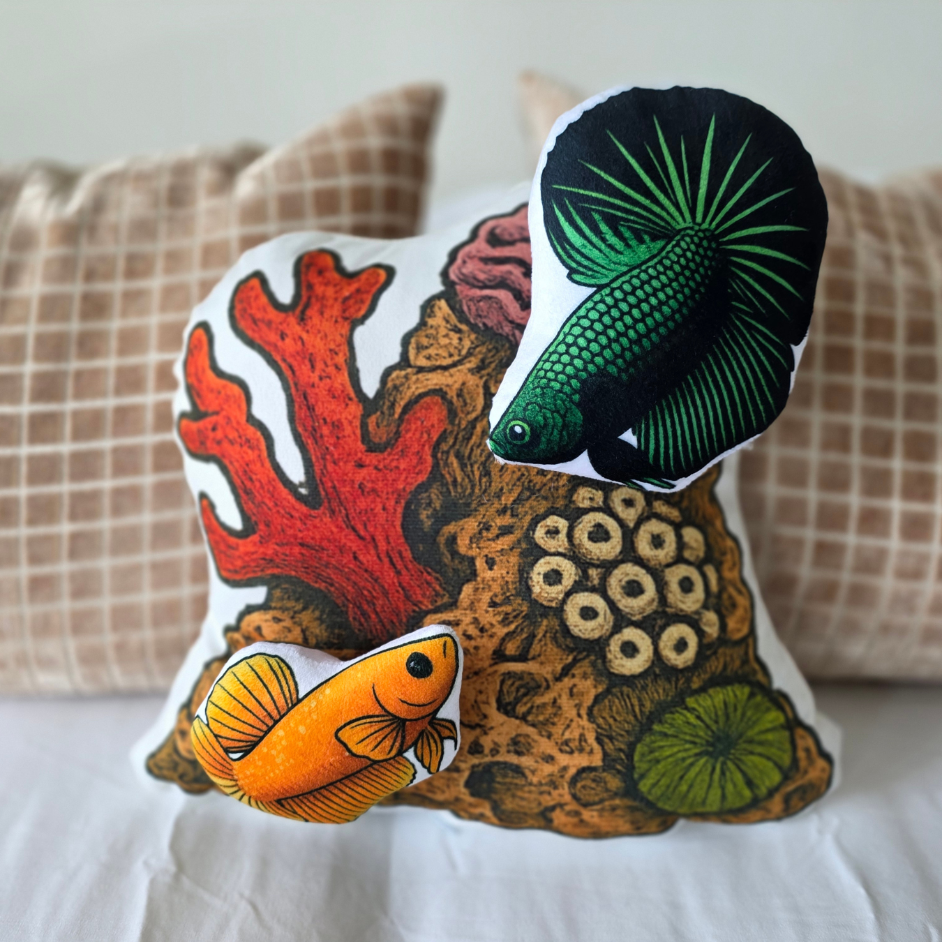 Betta Lovers Fish-Shaped Cushion | FAWNE Limited Edition