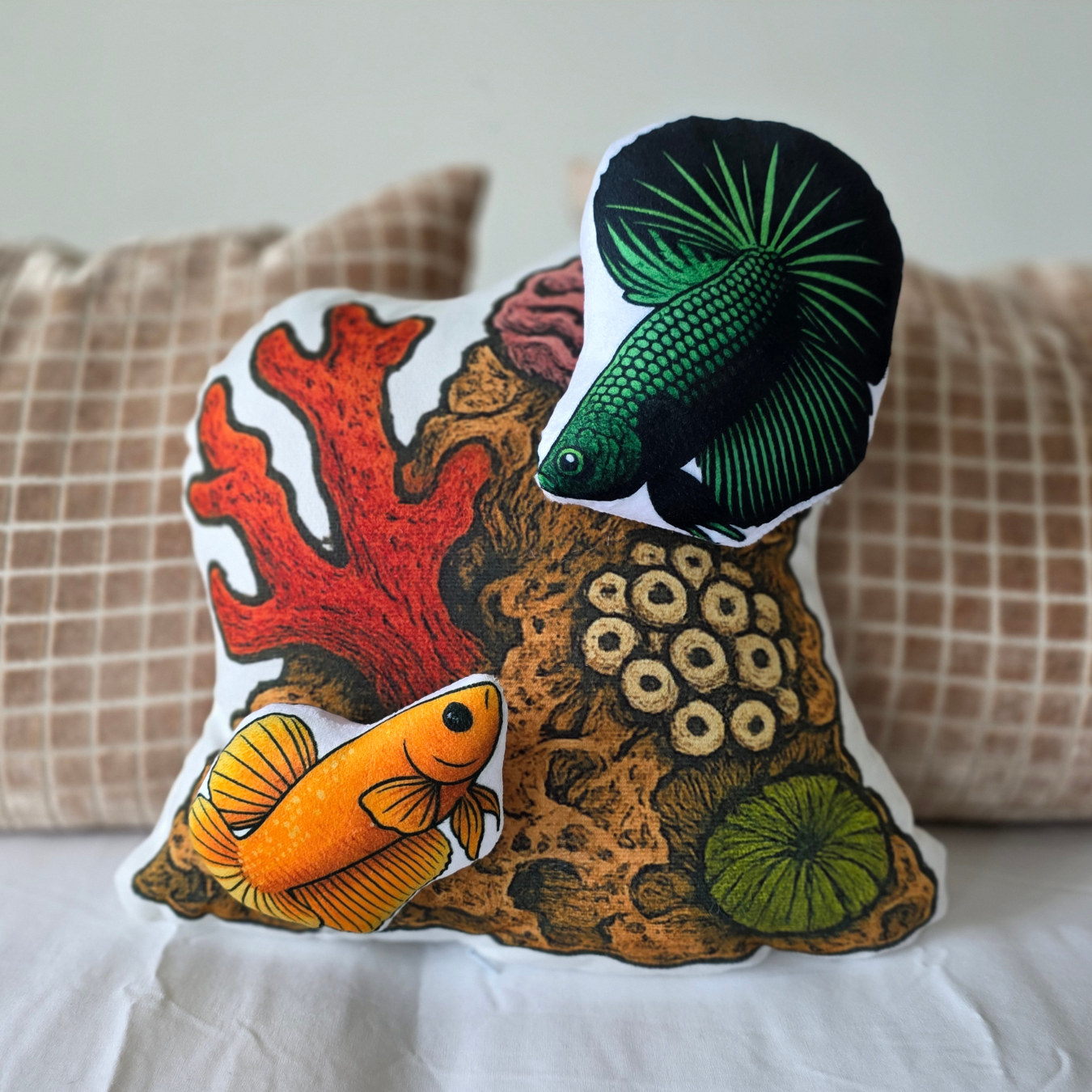 Betta Lovers Fish-Shaped Cushion | FAWNE Limited Edition
