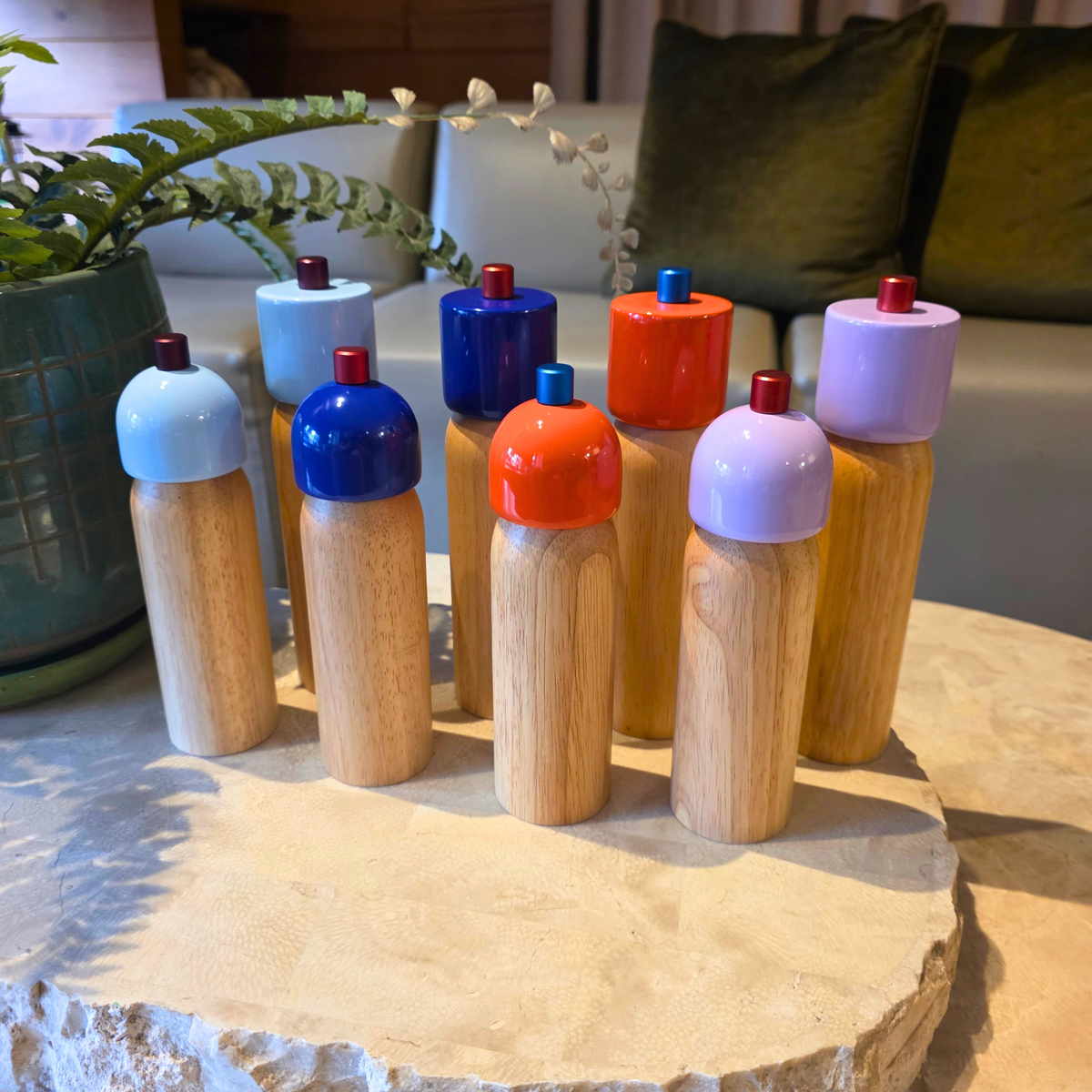 Salt and Pepper Grinder | Lilac and Red | Medium
