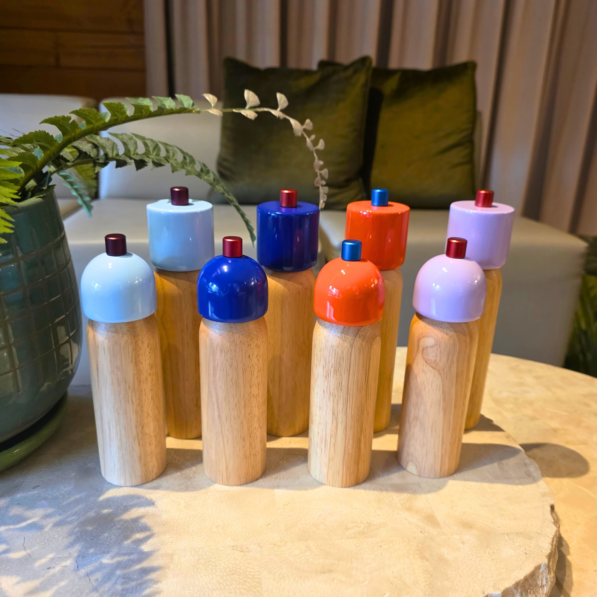 Salt and Pepper Grinder | Navy & Red | Medium