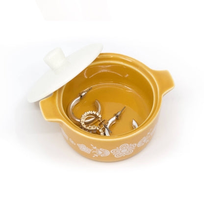 Butterfly Gold | Pyrex Inspired | Ceramic Trinket Box