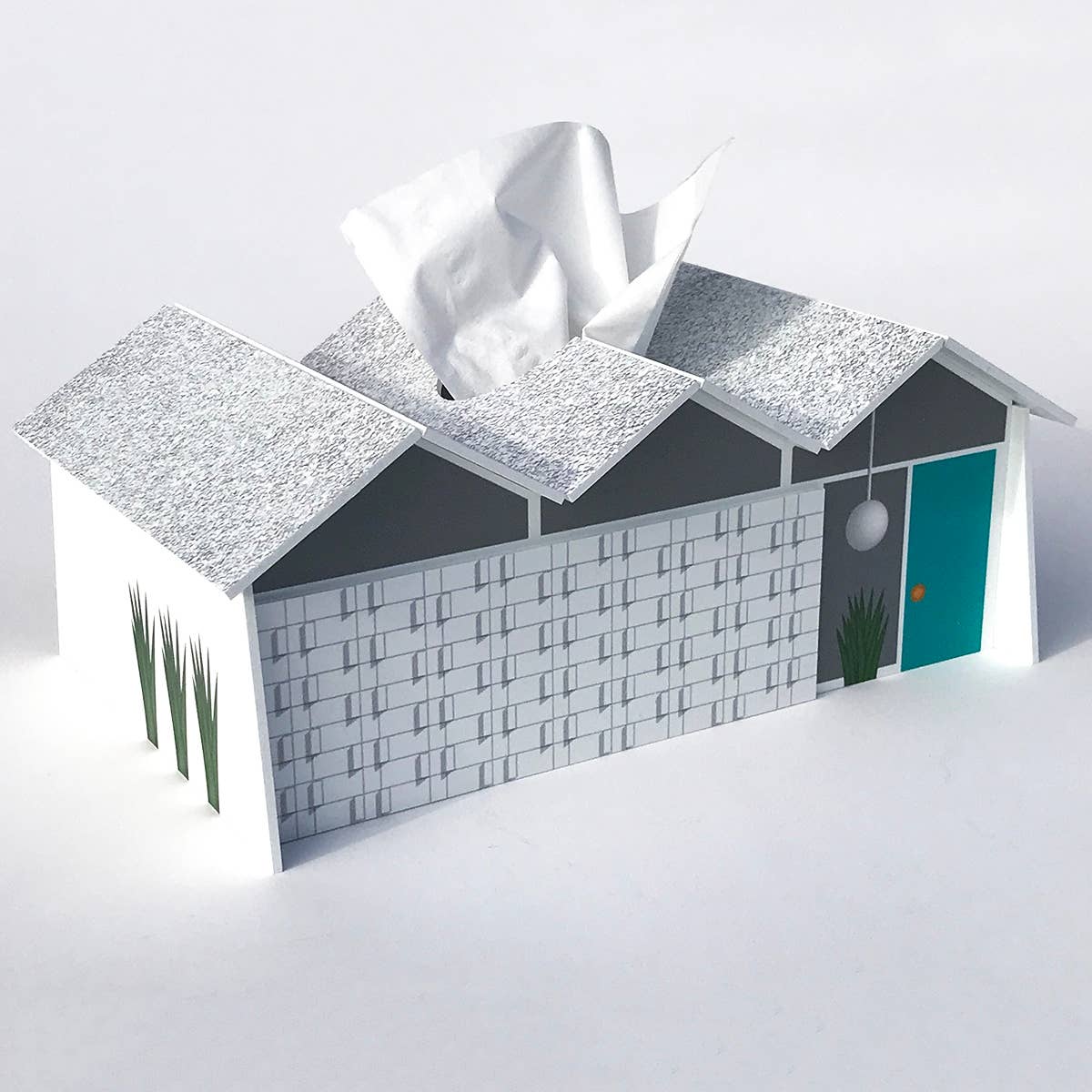 Folded Plate Roof -  Mid-Century Modern - Tissue Box Cover